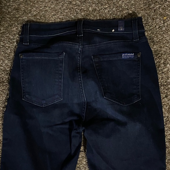 NWOT 7 For All Mankind High Rise Dark Blue Jeans - Picture 4 of 4